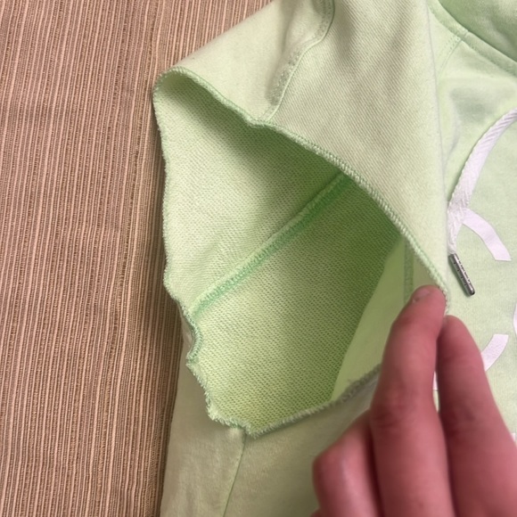 Calvin Klien sleeveless green neon stylish top actice performance top hood large - Picture 8 of 13